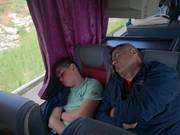 ...a sve nas je tako izmorilo da smo sinhronizirano zaspali na povratku novim busom...
